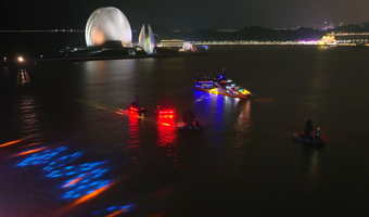 夜游港珠澳大桥+海上光影剧【甲板100分钟观桥赏剧-九洲船说·相约大海】近观港珠澳-九洲客运港登船