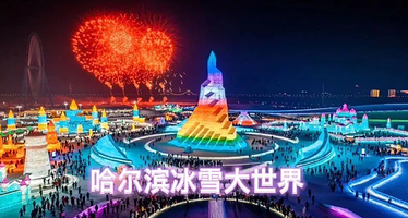哈尔滨冰雪大世界一日游【哈尔滨冰雪大世界门票+VIP门票+大滑梯摩天轮+管家服务】