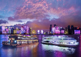 浙江杭州滨江码头钱塘江夜游游船体验【夜游钱塘江观两岸灯光秀】