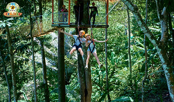 【当天可定 全岛酒店接送】普吉岛巴东飞象海景丛林飞跃半日游 可加选ATV|部分套餐含餐 多套餐可选