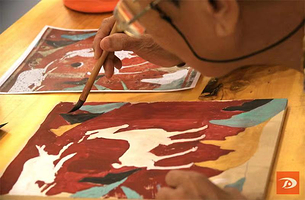 敦煌鸣沙书院壁画临摹研学体验【讲解和指导老师现场指导教学/画作可带走】