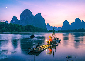 桂林遇龙河景区四日游【商务跟团游 古东瀑布+独秀峰+赠送夜游四湖+兴坪三星/四星游船+遇龙河多人筏】