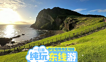 济州岛咸德海水浴场+牛岛+城山日出峰+涉地可支一日游【济州岛东线拼车一日游/纯玩中文服务6-14精品小团】
