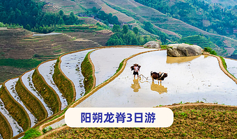 桂林阳朔+龙脊梯田+象鼻山+遇龙河景区三日游【8人·漓悠悠纯玩~民族服饰体验|四星船+漓江竹筏+20元背景地】