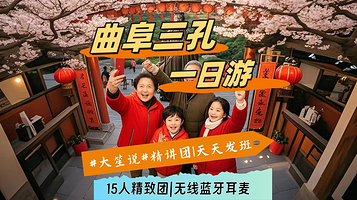 曲阜三孔景区+孔庙+孔府+孔林一日游【@大笙说品牌讲#孔府家宴·好评200+可接高铁+/非遗马车体验】