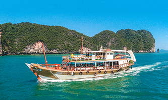 普吉岛攀牙湾国家公园+007岛+宏岛一日游【星光之旅激情号航海号海盗船滑梯皮划艇可选】