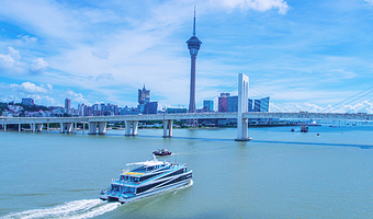 【游船观大桥】澳门环岛游+观港珠澳大桥游船票(珠海湾仔旅游码头)赏珠澳景色日游/夜游可选班次