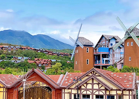 河源巴伐利亚温泉别墅+电动麻将+KTV+烧烤炉+厨房厨具+私家花园