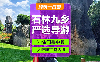 石林风景区+九乡风景区一日游【上门接丨可选新线丨含门票午餐丨纯玩无购物丨严选导游讲解】
