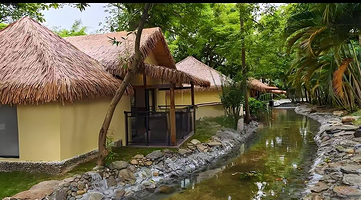 【船票+温泉+早餐】特呈岛温泉度假村住1晚+2人自助早餐+双人船票+双人温泉