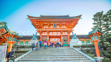 京都伏见稻荷大社++清水寺+三年坂二年坂+金阁寺+二条城WY一日游