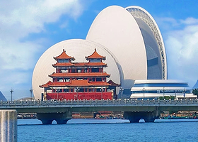 珠海港珠澳大桥游+珠海渔女+香炉湾+情侣路+珠海大剧院一日游【私家团包车游+含午餐+深圳出发+珠海2线】