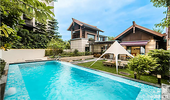 清远佛冈熹乐谷温泉度假别墅+私家温泉+私家泳池+电动麻将+KTV+烧烤炉+厨房厨具+私家花园