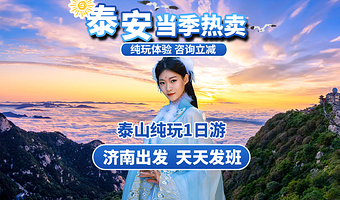 泰山风景区+中天门+碧霞祠一日游【济南发-泰山一日游 纯玩无购|优秀导游|二环内上门接】