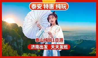 泰山风景区+玉皇顶+中天门+碧霞祠一日游【济南出发—精品小团|优秀导游|二环内上门接】