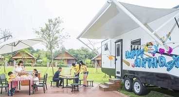 佛山高明美的鹭湖汽车主题酒店房车木屋别墅·休闲鹭湖套餐·早餐迷你吧半山汤谷