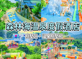 【带私家泡池】广州森林海温泉度假酒店住1晚+2人无限次温泉水乐园+自助早餐+可加购自助晚餐