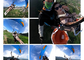 贵州省黔西南兴义市万峰林滑翔伞基地【专业教练一带一飞行体验/多种摄像套餐可选】