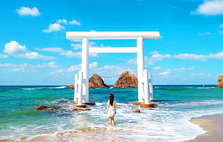 福冈樱井二见浦夫妇岩+白丝瀑布+龙猫森林步道+福冈塔+浪漫椰子树秋千一日游【推荐产品【网红人气打卡景点】】