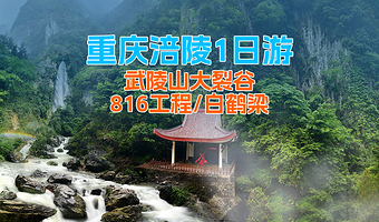 涪陵白鹤梁+武陵山大裂谷+816工程（含45元景交）1日游跟团游