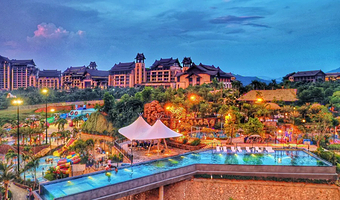 【春节预售】清远佛冈勤天熹乐谷温泉度假酒店+不限次勤天熹乐谷凤凰温泉+无动力乐园+电影票&七彩花田，可加订晚餐