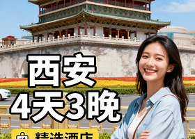 【私家团】西安4天3晚丨兵马俑+丽山园+明城墙+西安博物院+千古情演出+大雁塔+大唐不夜城4钻酒店+专车接送