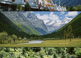 【距离长坪沟1.3km】逸庭酒店（四姑娘山店）+2张四姑娘山景区长坪沟套票（门票+观光车）+酒店免费停车