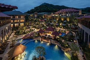 【酒店套餐】杭州临安湍口众安氡温泉度假酒店1晚+早餐+双人不限次温泉