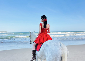 三亚海棠湾广场浪浪马术俱乐部海边野骑体验【专业教练+温驯马匹+提供全套护具】