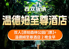 【酒店套餐】3天2晚版纳温德姆至尊酒店+双人原始森林公园门票+酒店早餐