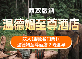 【酒店套餐】3天2晚版纳温德姆至尊酒店+双人野象谷门票+酒店早餐
