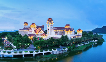 【元旦不加价】东莞丰泰花园酒店+两大两小早餐+无限次温矿泉+自行车沿湖游1小时+双人观光小火车游览,可加订晚餐