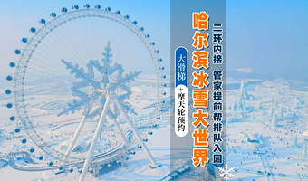 哈尔滨冰雪大世界一日游【摩天轮/大滑梯·管家帮排队入园·二环内可接·多套餐可选】