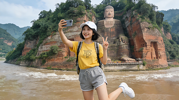 成都大熊猫繁育研究基地+乐山大佛一日游【6人拼小团+含门票+三环内上门接送+深度纯玩】