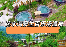 【酒店距温泉400米】大邑川渝酒店住1晚+花水湾豪生百乐汤门票2张