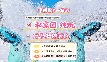 中国雪乡+大秃顶子山一日游【6人夜景团 ·含马拉爬犁|雪地摩托 |亚雪公路|十里画廊 &赠旅游保险】