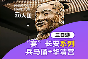 西安秦始皇帝陵博物院(兵马俑)+铜车马展厅+华清宫+陕西历史博物馆+大雁塔三日游【20人小团·赠必看演出】