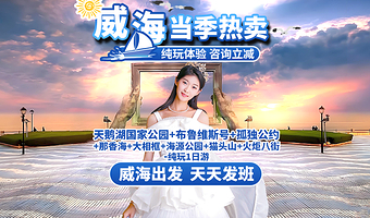 威海天鹅湖生态旅游区+孤独公约+火炬八街+搁浅货轮布鲁维斯号+海源公园+猫头山一日游【可选8人小团|赠天鹅粮】