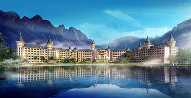 【亲子度假】豪华五钻英德天樾王国酒店+2日无限次喀斯特汤泉或巧克力乐园或美食等可订+双早，赠星鹿农庄&英九庄园