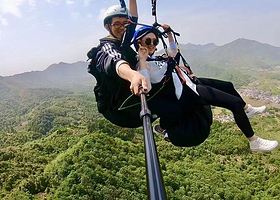 湖北黄石环线飞行大冶龙凤山滑翔伞基地【专业教练一带一飞行体验】