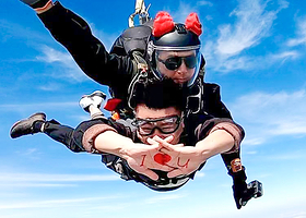 双月湾直升机海景跳伞基地一日游【基地直连/海景跳伞/专业教练/官方直营】