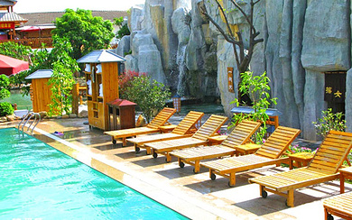 中山泉眼温泉酒店(住木屋别墅新区房/望景房,双人早餐,晚餐,宵夜,无限