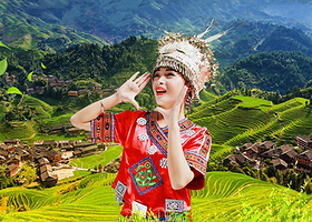 桂林龙脊梯田+金坑梯田+黄洛瑶寨一日游【可选商务团，赠饮用水，小份竹筒饭】