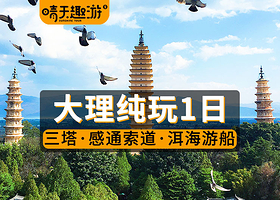大理感通索道+洱海游船+南诏风情岛+崇圣寺三塔+双廊+喜洲一日游【4种玩法随心选|玩转苍山洱海】