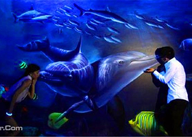 科幻魔方夜光5D艺术展