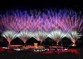 浏阳大型户外焰火文艺晚会