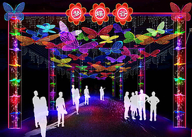 重庆游乐园迎春恐龙灯会