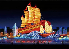 大连年东港过主题灯会