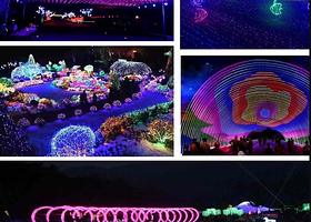 厦门观音山沙雕文化公园风车灯光节