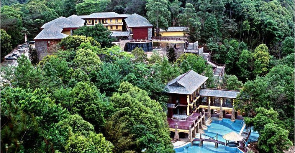 河源九连山原始森林度假村标准房双人中药谷温泉门票